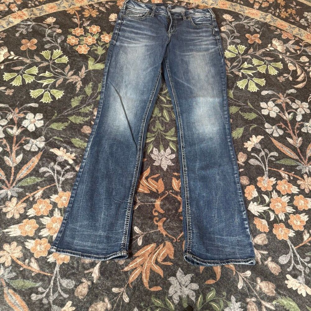 Silver Jeans Co. Suki High Slim Boot Medium Wash Jeans | W30 L33 | Denimotion St